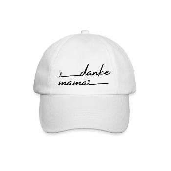 Mama Danke Muttertag Herz Mutter Tag Mami - Baseballkappe - Weiß/Weiß - Vorne