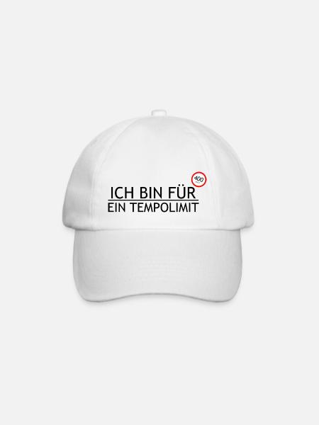 ICH BIN FÜR EIN TEMPOLIMIT - Baseballkappe - Weiß/Weiß