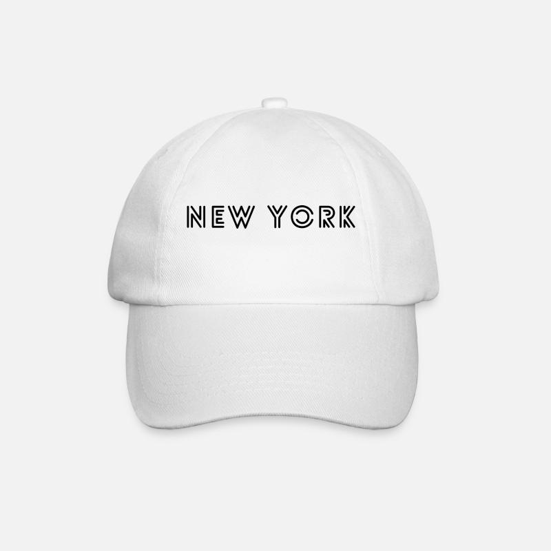 New York - Baseball Cap - white/white