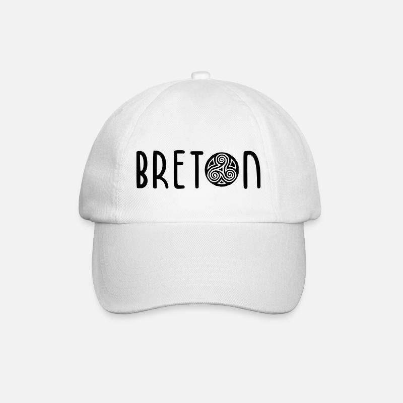 Bretonisch - Bretagne - Baseballkappe - Weiß/Weiß