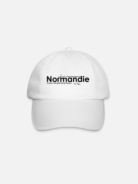 Schöne Normandie - Baseballkappe - Weiß/Weiß