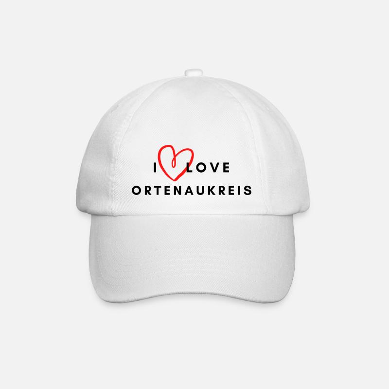 I LOVE ORTENAUKREIS - Baseballkappe - Weiß/Weiß