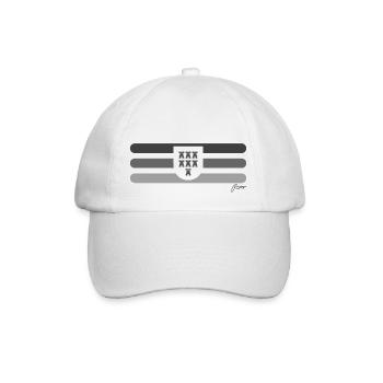 Pongratz Design | Modernes siebenbürgisches Design - Baseballkappe - Weiß/Weiß - Vorne