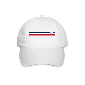Drapeau français Cochon - Agriculteur français - Casquette classique - blanc/blanc - Devant