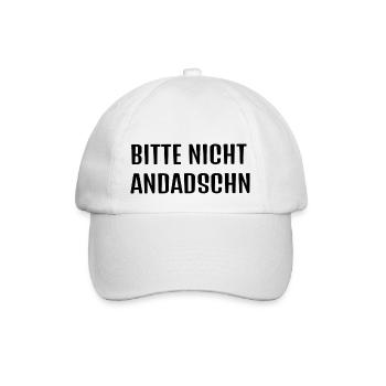 Typisch Sächsisch *andaschn* - Baseballkappe - Weiß/Weiß - Vorne