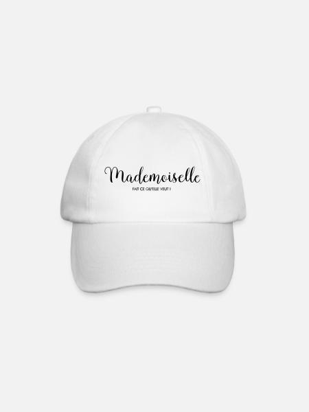 Mademoiselle Fait Ce Qu'Elle Veut - Casquette classique - blanc/blanc