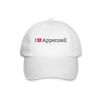 I love Appenzell - Baseballkappe - Weiß/Weiß - Vorne