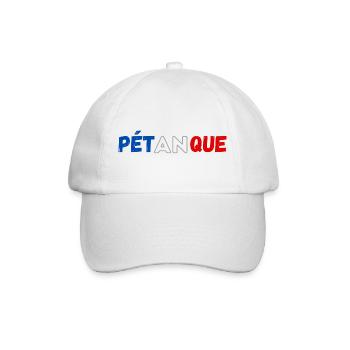 Pétanque rouge bleu et blanc - Casquette classique - blanc/blanc - Devant
