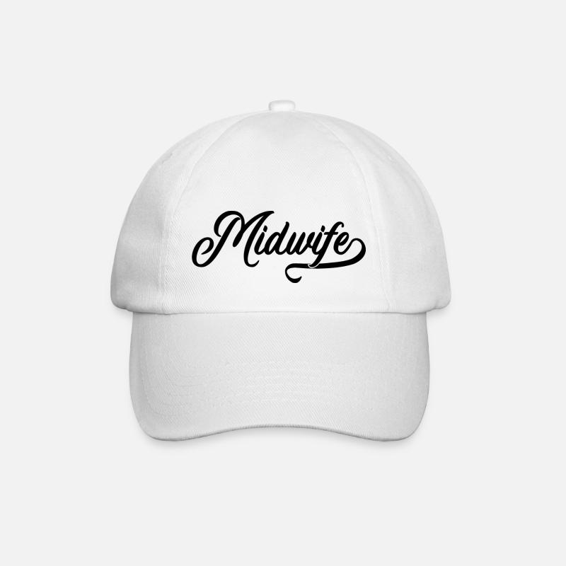 Midwife - Baseball Cap - white/white