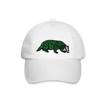ZenDoodle "Badger" - Baseball Cap - white/white - Front