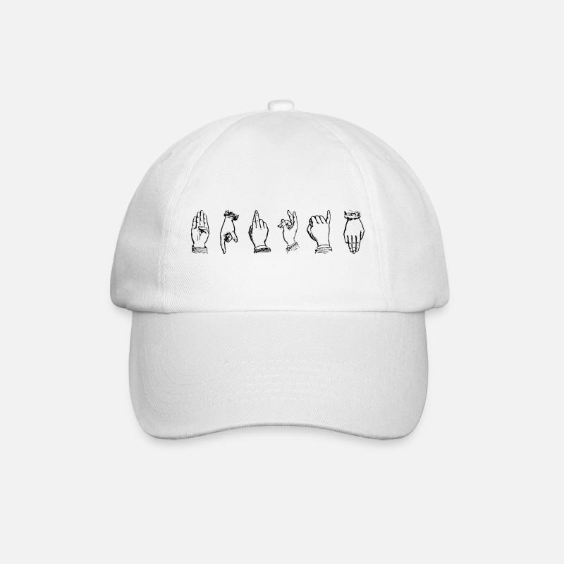 langue des signes LSF idée cadeau - Casquette classique - blanc/blanc
