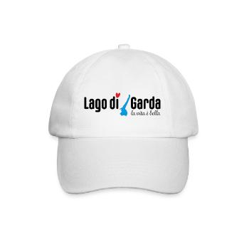 Gardasee (black) - Baseballkappe - Weiß/Weiß - Vorne