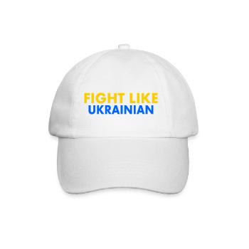 Fight like ukrainian - Baseballkappe - Weiß/Weiß - Vorne