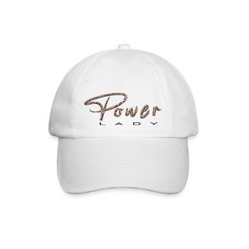 Women's T-shirt, power lady, gift, motivation - Baseball Cap - white/white - Front