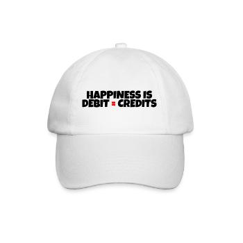 Happiness Is Debits égale crédits 10 - Casquette classique - blanc/blanc - Devant