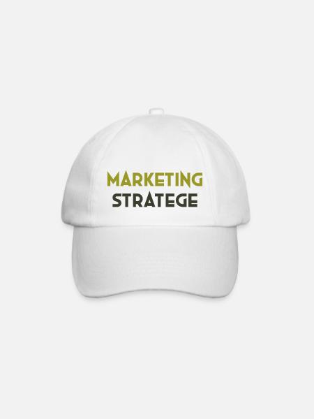 marketing stratege- best of business - Baseballkappe - Weiß/Weiß