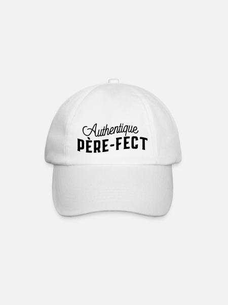 Père-fect t-shirt cadeau papa cadeau père - Casquette classique - blanc/blanc