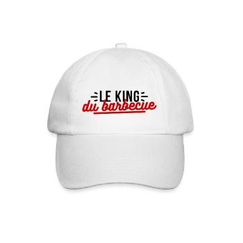 Le king du barbecue - Casquette classique - blanc/blanc - Devant