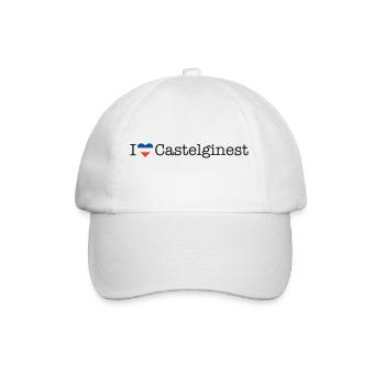 I love Castelginest - Baseballkappe - Weiß/Weiß - Vorne