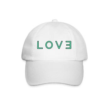 Logo d’amour Turquoise - Casquette classique - blanc/blanc - Devant