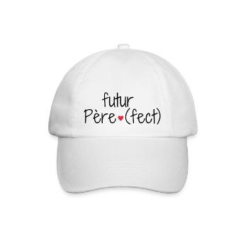 Futur père fect cadeau futur papa - Casquette classique - blanc/blanc - Devant