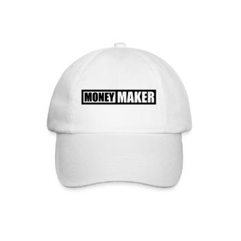 Logo Text Money Maker - Baseball Cap - white/white - Front