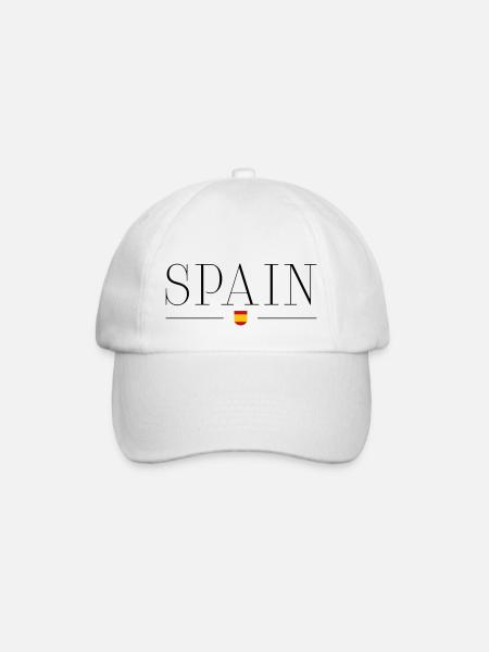 Spanien - Baseballkappe - Weiß/Weiß