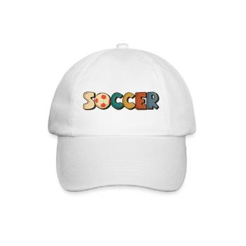 Football Footballer Striker Boys Men World Cup - Baseball Cap - white/white - Front
