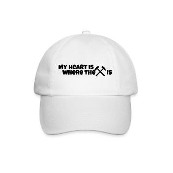 Erzgebirge heimatliebe Herz - Baseballkappe - Weiß/Weiß - Vorne