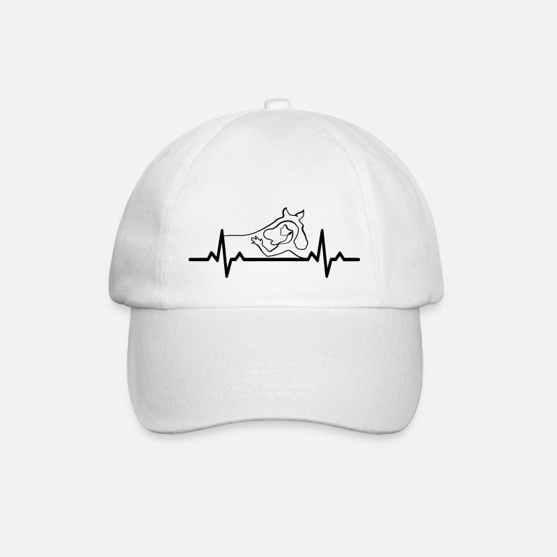Conception de cheval Heartbeat - Casquette classique - blanc/blanc