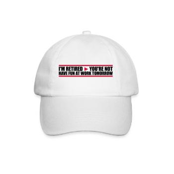 have fun at work - Baseball Cap - white/white - Front