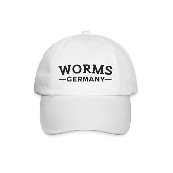 Worms Germany home gift idea - Baseball Cap - white/white - Front