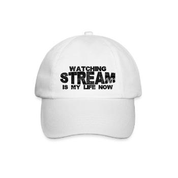 Watching Stream Is My Life Now 2 - Baseballkappe - Weiß/Weiß - Vorne