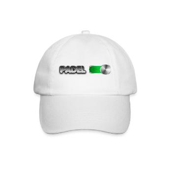 Padel Gift for padel players - Baseball Cap - white/white - Front