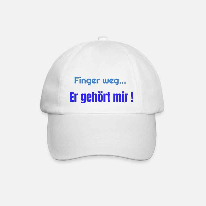 Finger weg er gehört mir - Baseballkappe - Weiß/Weiß