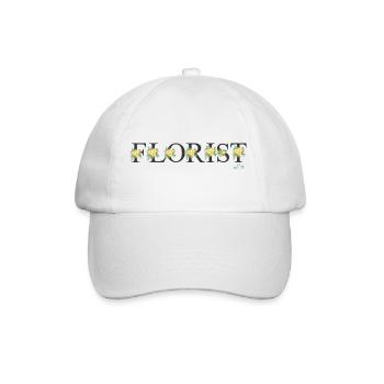 Lettrage fleuriste Tshirt cadeau fleuriste - Casquette classique - blanc/blanc - Devant