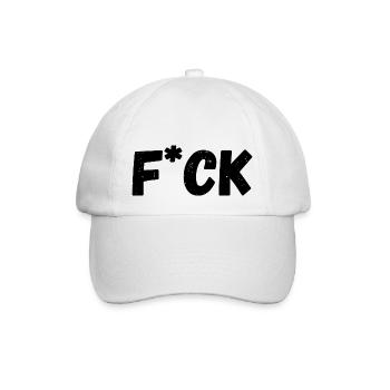 Fuck - Baseball Cap - white/white - Front