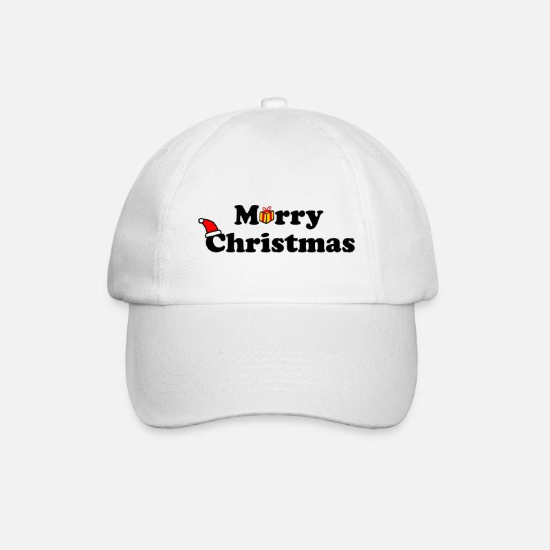 Merry Christmas - Baseball Cap - white/white