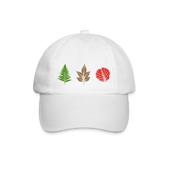 Leaves Design - Baseball Cap - white/white - Front