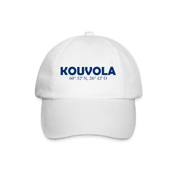 Kouvola - Finlande - Coordonnées Longitude Latitude - Casquette classique - blanc/blanc - Devant