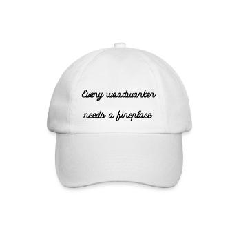 lumber forestry funny craftsmen design joke - Baseballkappe - Weiß/Weiß - Vorne
