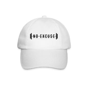 no excuse - Baseballkappe - Weiß/Weiß - Vorne