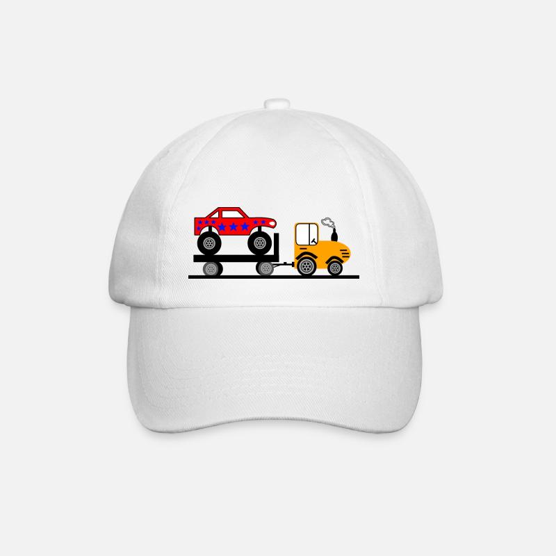 Traktor - Baseballkappe - Weiß/Weiß