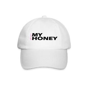 Mon cadeau de miel noir - Casquette classique - blanc/blanc - Devant