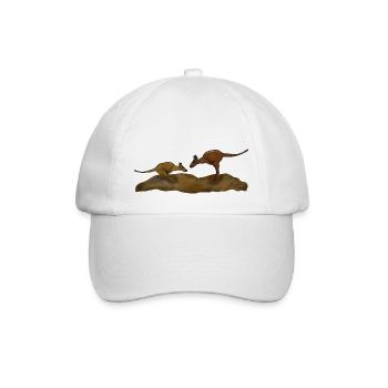 Dieses Känguru Paar lebte in Australien - Baseballkappe - Weiß/Weiß - Vorne