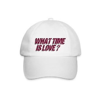 what time is love musique techno house cadeau - Casquette classique - blanc/blanc - Devant