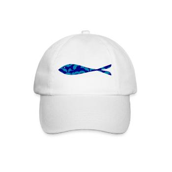 SARDINE. FISH. APRIL FOOL. EASTER. SEA - Baseball Cap - white/white - Front