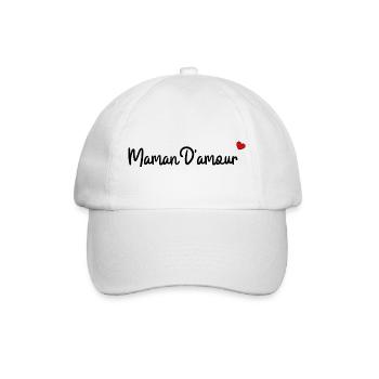Maman d'amour - Casquette classique - blanc/blanc - Devant