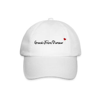 Grand frère d'amour - Casquette classique - blanc/blanc - Devant