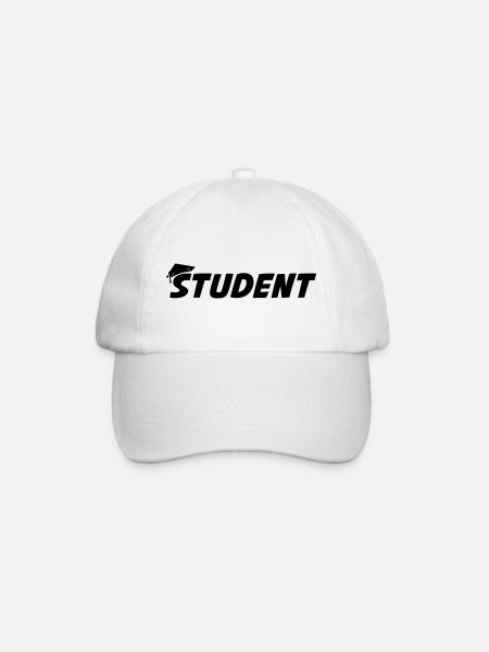 student - Baseballkappe - Weiß/Weiß